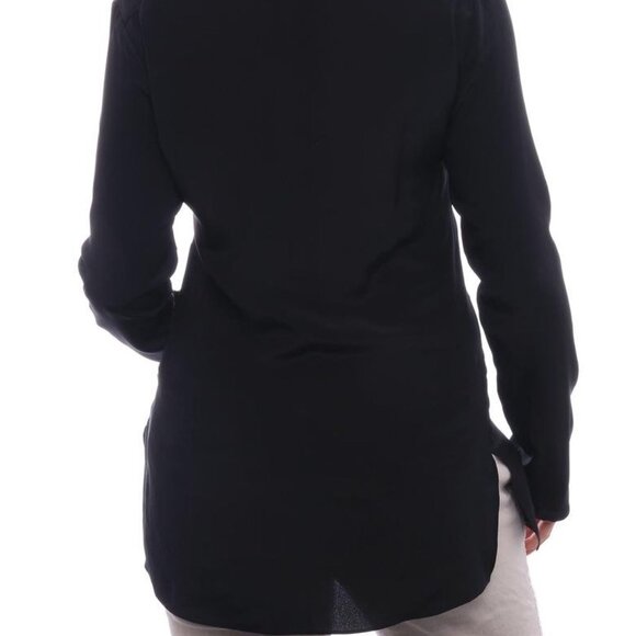 Sandro Black Etonnee Long Sleeve V-Neck Blouse Sz. 3 *EUC* MSRP: $320+tax - Picture 6 of 8